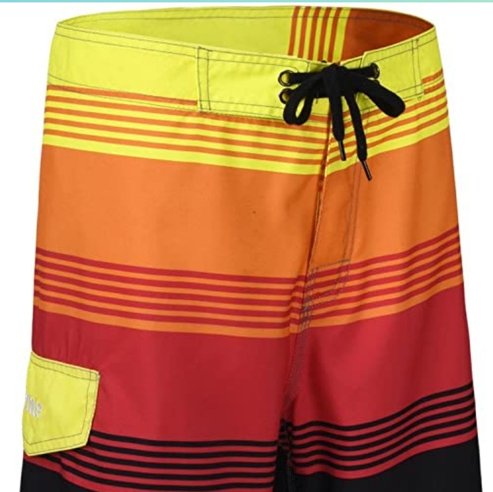 Nonwe men's striped swim trunks